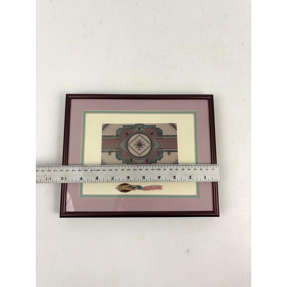 VTG Tori Garretson Mixed Media Hope Tapestry Southwest Wall Art- Signed Framed - Picture 7 of 12